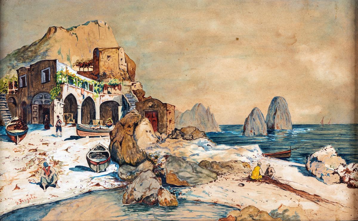 Salvatore Fergola - Paesaggio Caprese