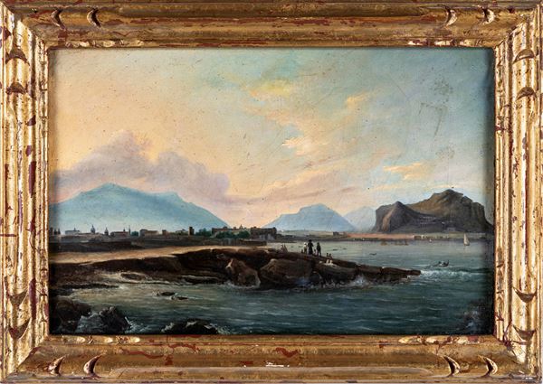 Pittore francese del XIX secolo - Vista di Palermo