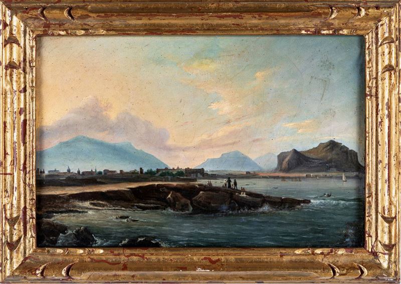 Pittore Francese del XIX Secolo - Vista di Palermo
