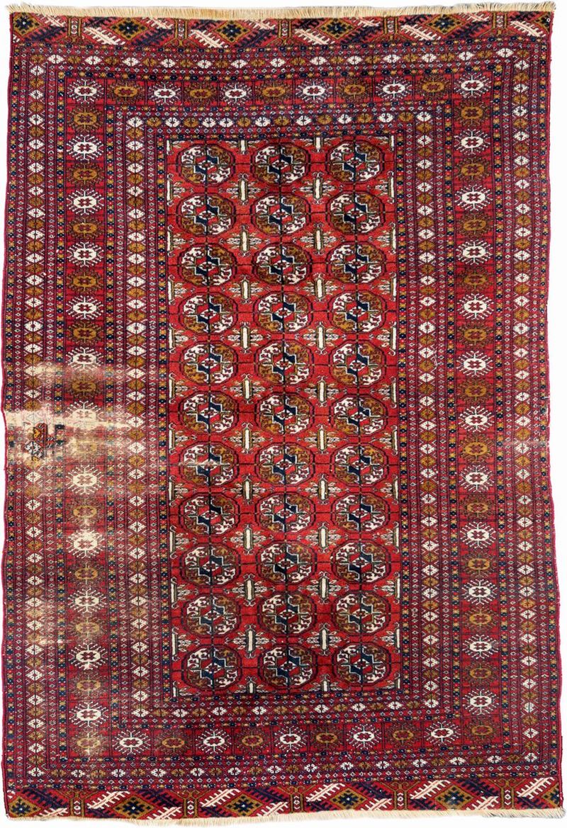 Tappeto Pakistan Disegno Bukhara Annodato a Mano