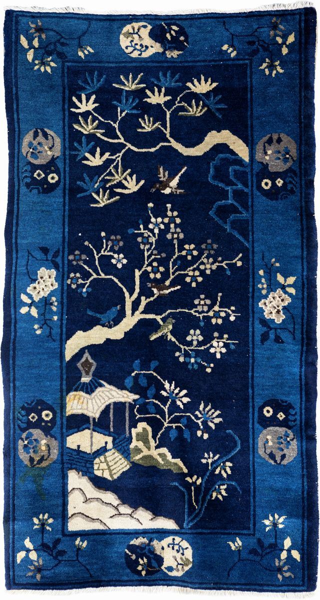 Tappeto Pechino Fondo Blu, Inizi del XX Secolo