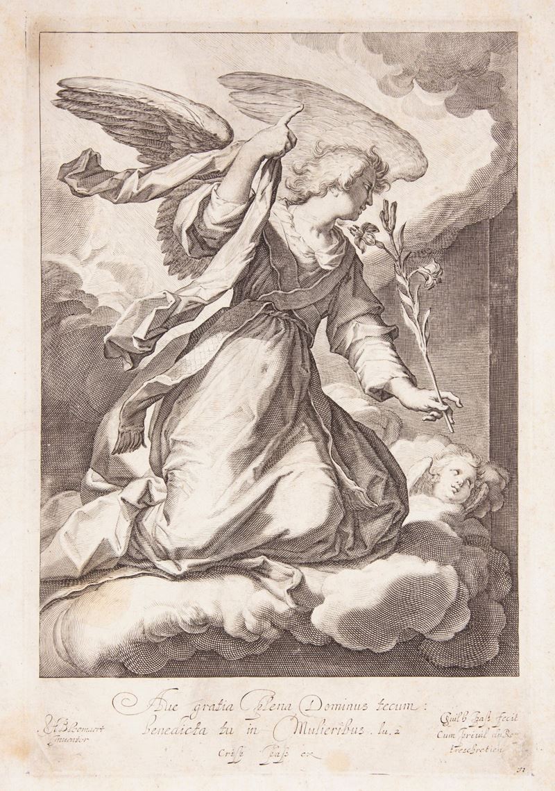 A. Bloemaert Inventor, Guilh. Pass Fecit - Angelo Annunciante