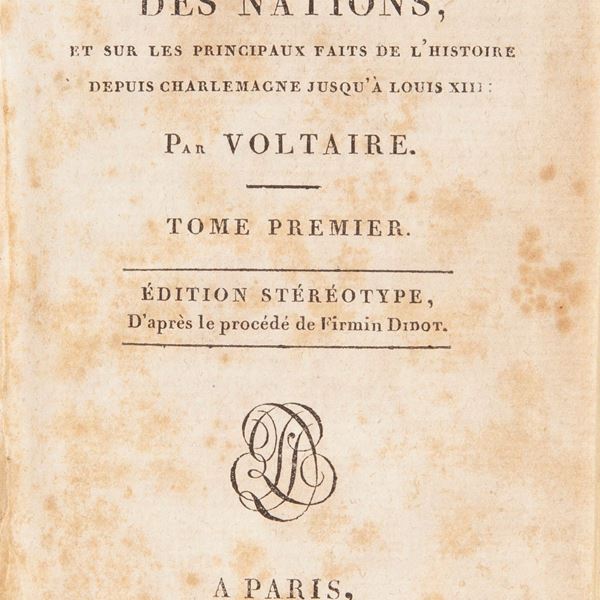 Voltaire Arouet François Marie - Essai sur les moeurs et l'esprit des nations