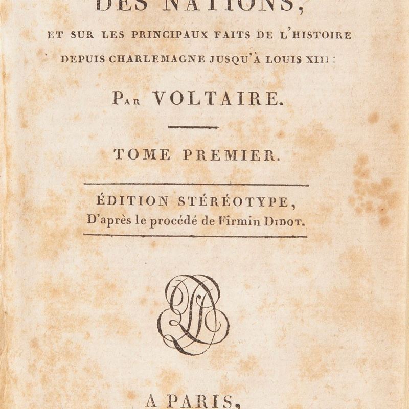 Voltaire Arouet François Marie - Essai Sur Les Moeurs Et L'esprit Des Nations