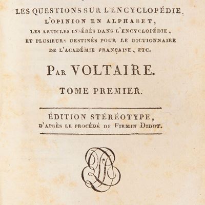 Voltaire Arouet François Marie - Dictionnaire Philosophique