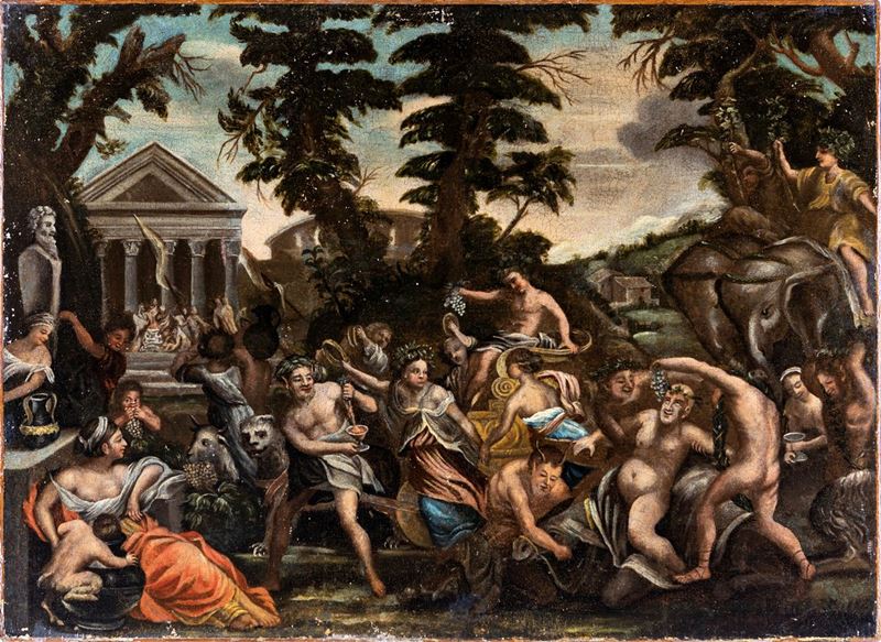 Pittore Romano del XVII Secolo - Baccanale