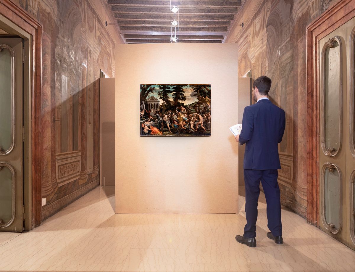 Pittore Romano del XVII Secolo - Baccanale