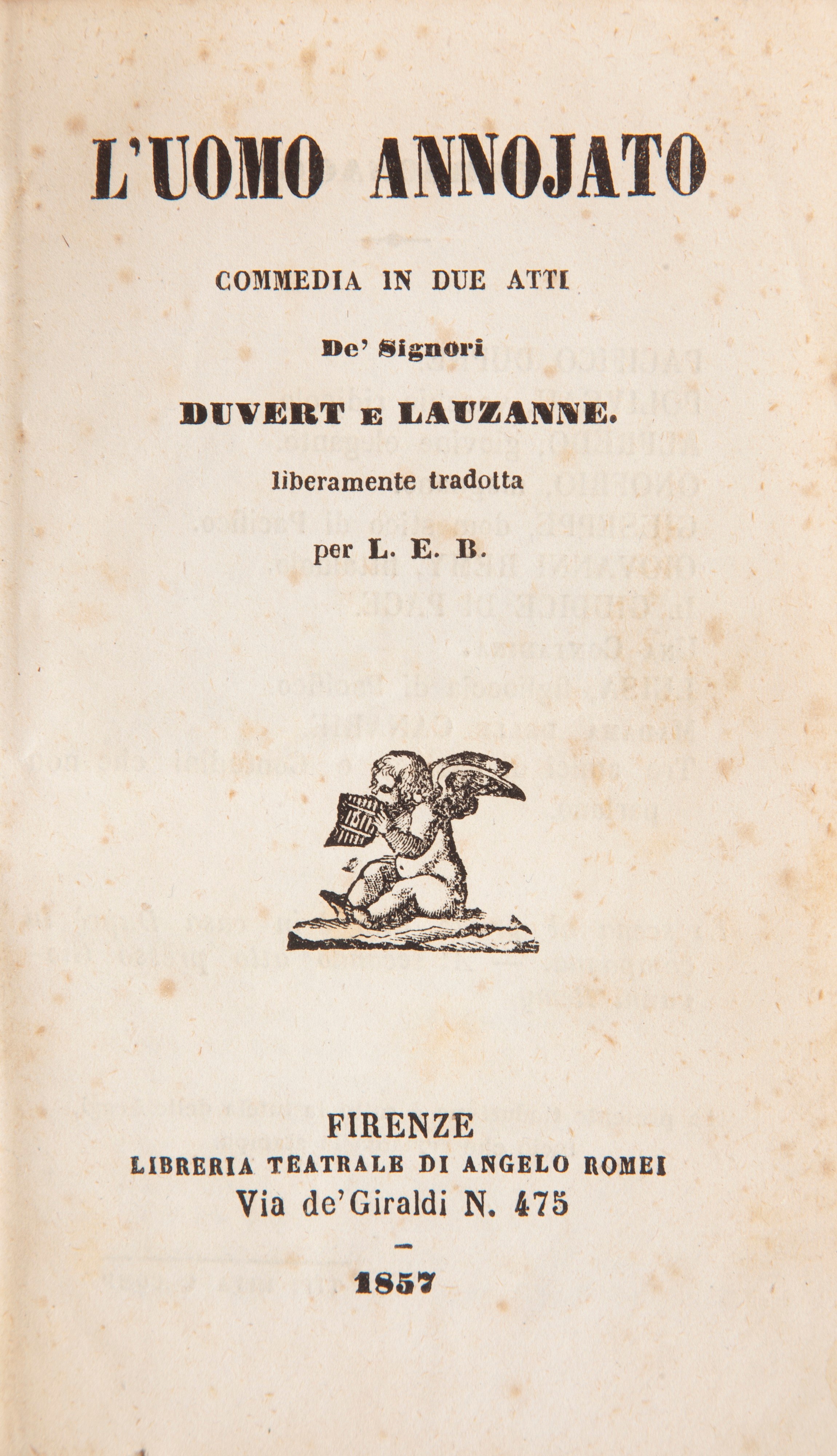 Commedie del Nuovo Repertorio Drammatico della Libreria Teatrale di Angelo Romei di Firenze (3 vo...