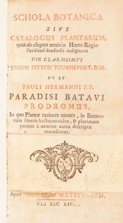 [william Sherard] - Schola Botanica Sive Catalogus Plantarum Quas Ab Aliquot Annis in Horto Regio...