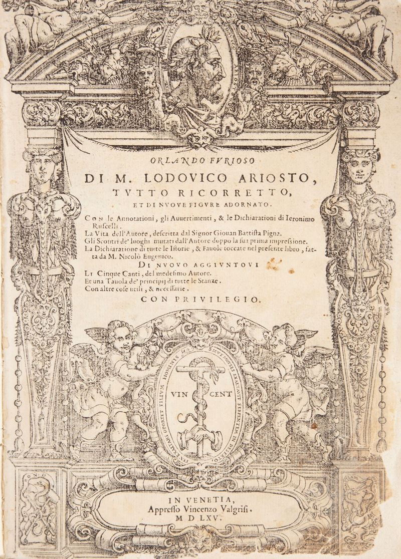 Orlando Furioso di M. Lodovico Ariosto, Tutto Ricorretto, Et di Nuove Figure Adornato. con le Ann...