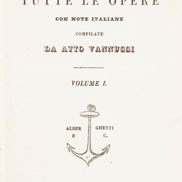 Cornelio Tacito - Tutte le opere con note italiane compilate da Atto Vannucci 