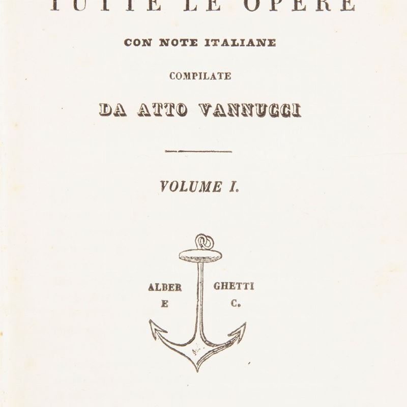 Cornelio Tacito - Tutte le Opere con Note Italiane Compilate da Atto Vannucci
