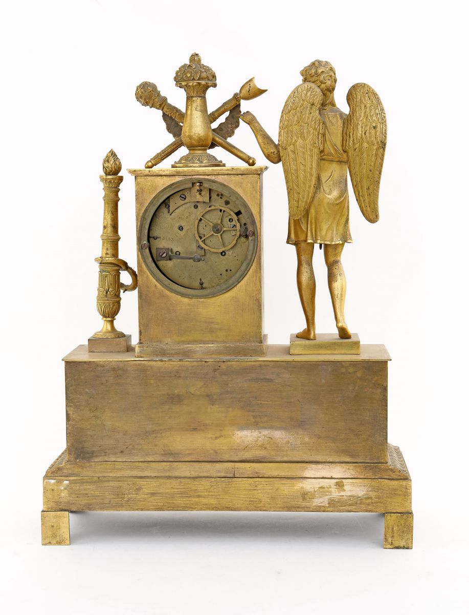 Orologio da Tavolo in Bronzo Dorato, XIX Secolo
