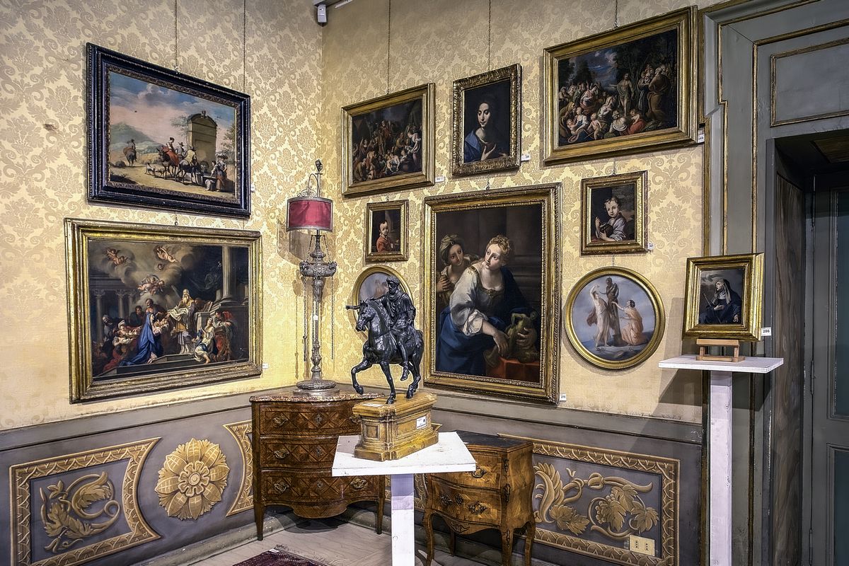 Scuola Romana del XVII Secolo - Rachele e Lia con gli Idoli