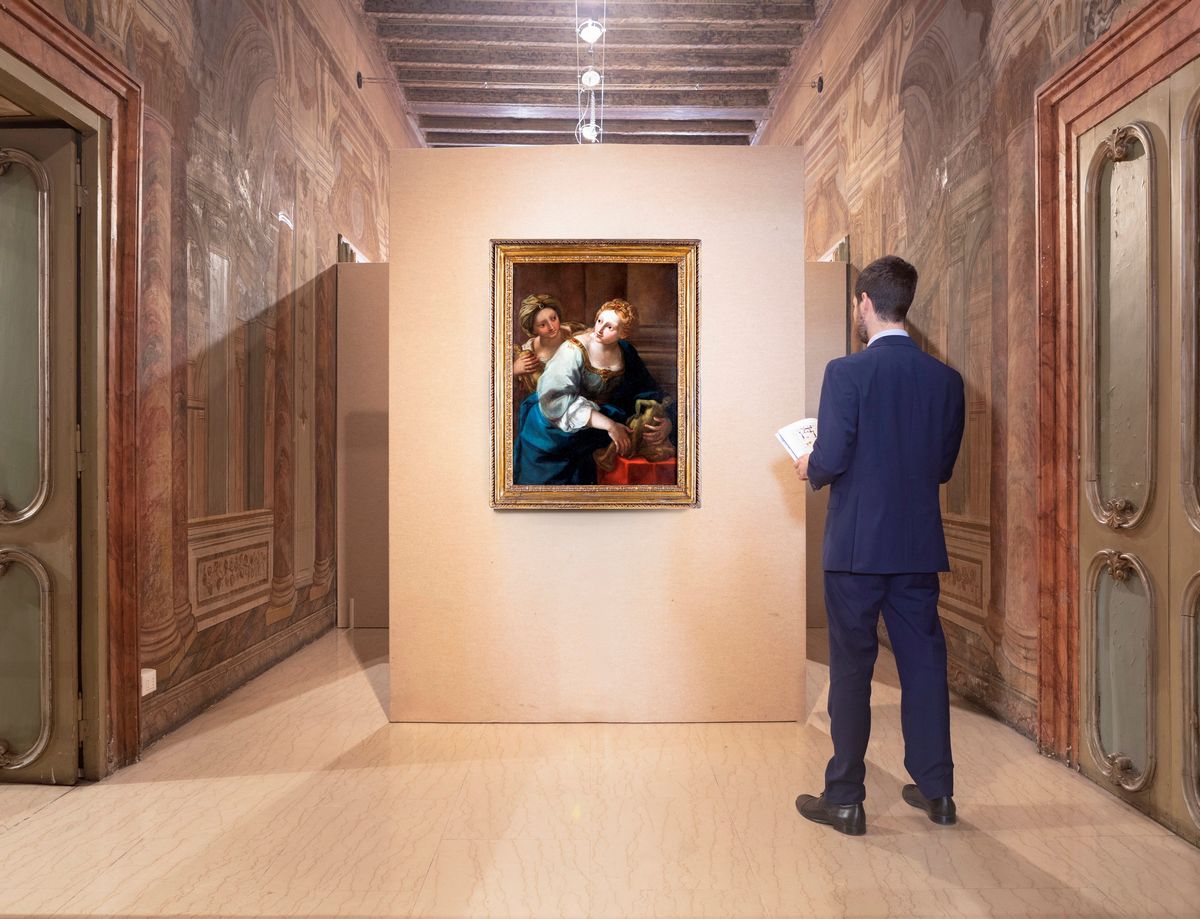 Scuola Romana del XVII Secolo - Rachele e Lia con gli Idoli