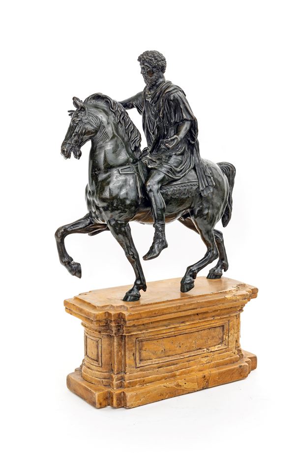 Giovanni Zoffoli,Giacomo Zoffoli - Monumento equestre a Marco Aurelio in bronzo brunito, Roma, fine del XVIII/inizi del XIX secolo