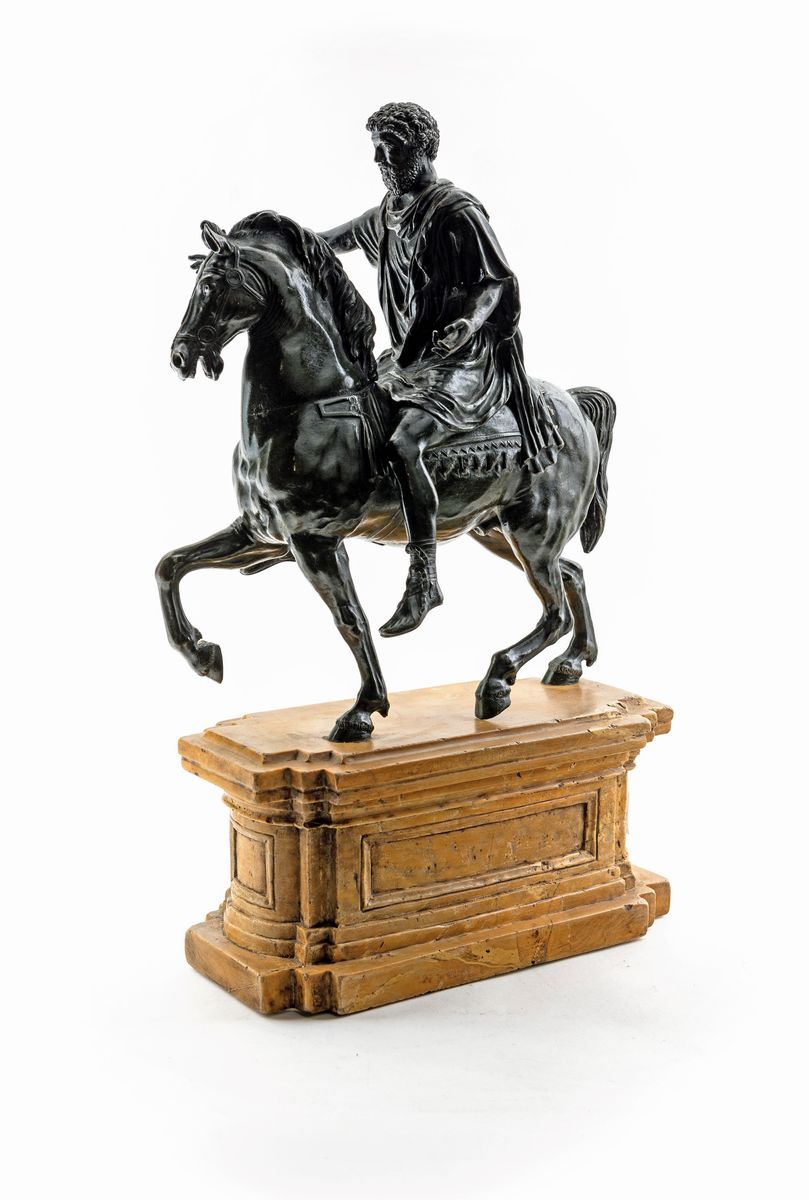 Giovanni Zoffoli, Giacomo Zoffoli - Monumento Equestre a Marco Aurelio in Bronzo Brunito, Roma, F...