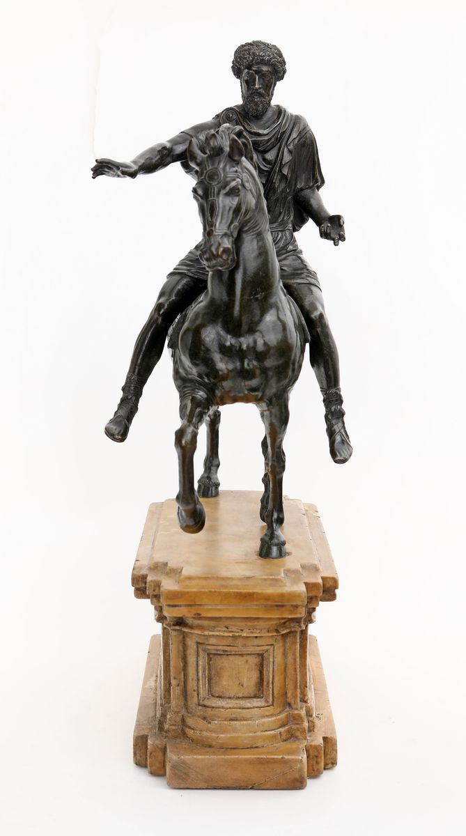 Giovanni Zoffoli, Giacomo Zoffoli - Monumento Equestre a Marco Aurelio in Bronzo Brunito, Roma, F...