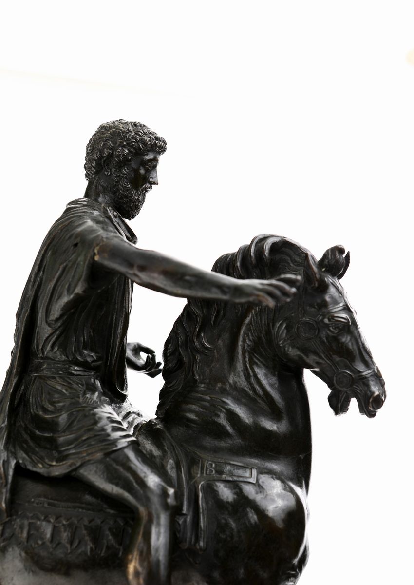 Giovanni Zoffoli, Giacomo Zoffoli - Monumento Equestre a Marco Aurelio in Bronzo Brunito, Roma, F...