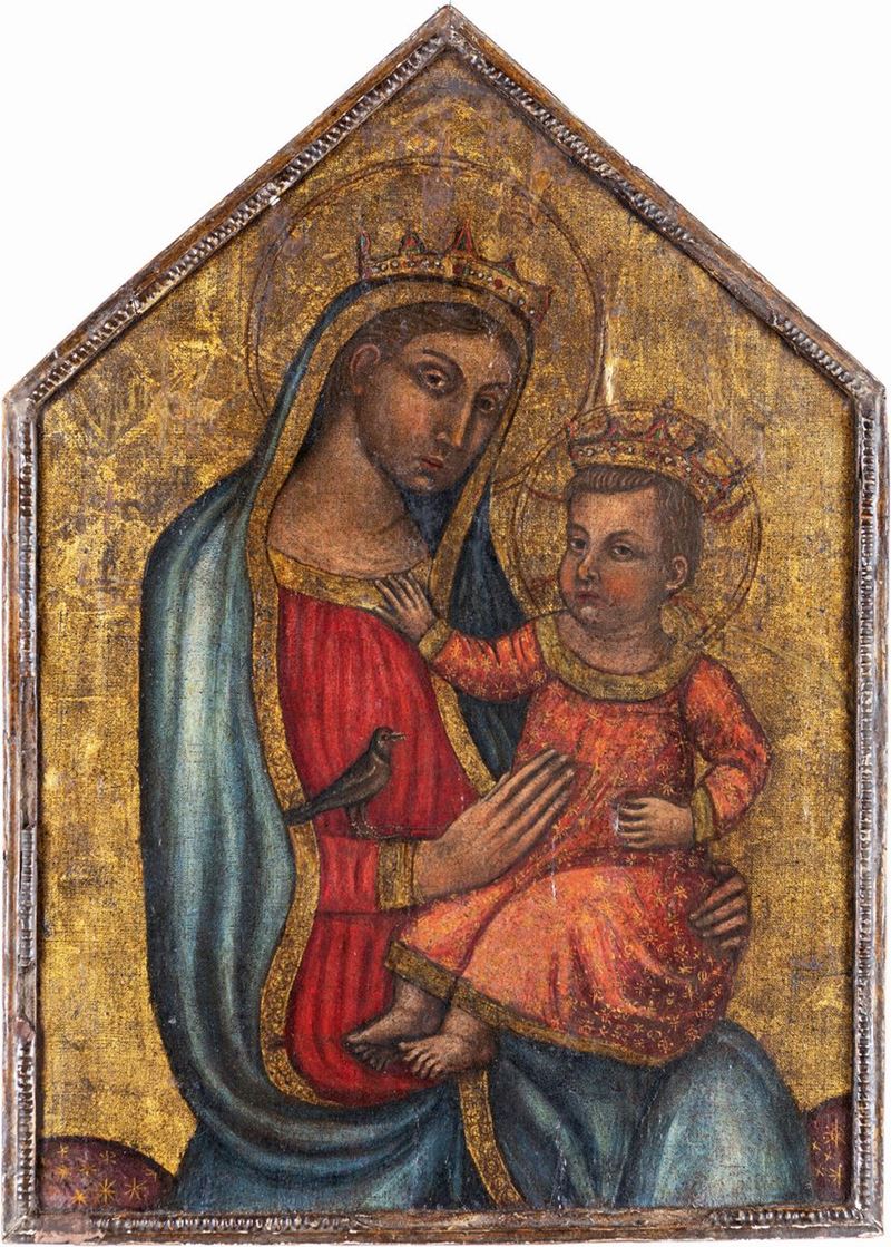 Scuola Toscana della Fine del XV Inizi del XVI Secolo - Madonna Col Bambino