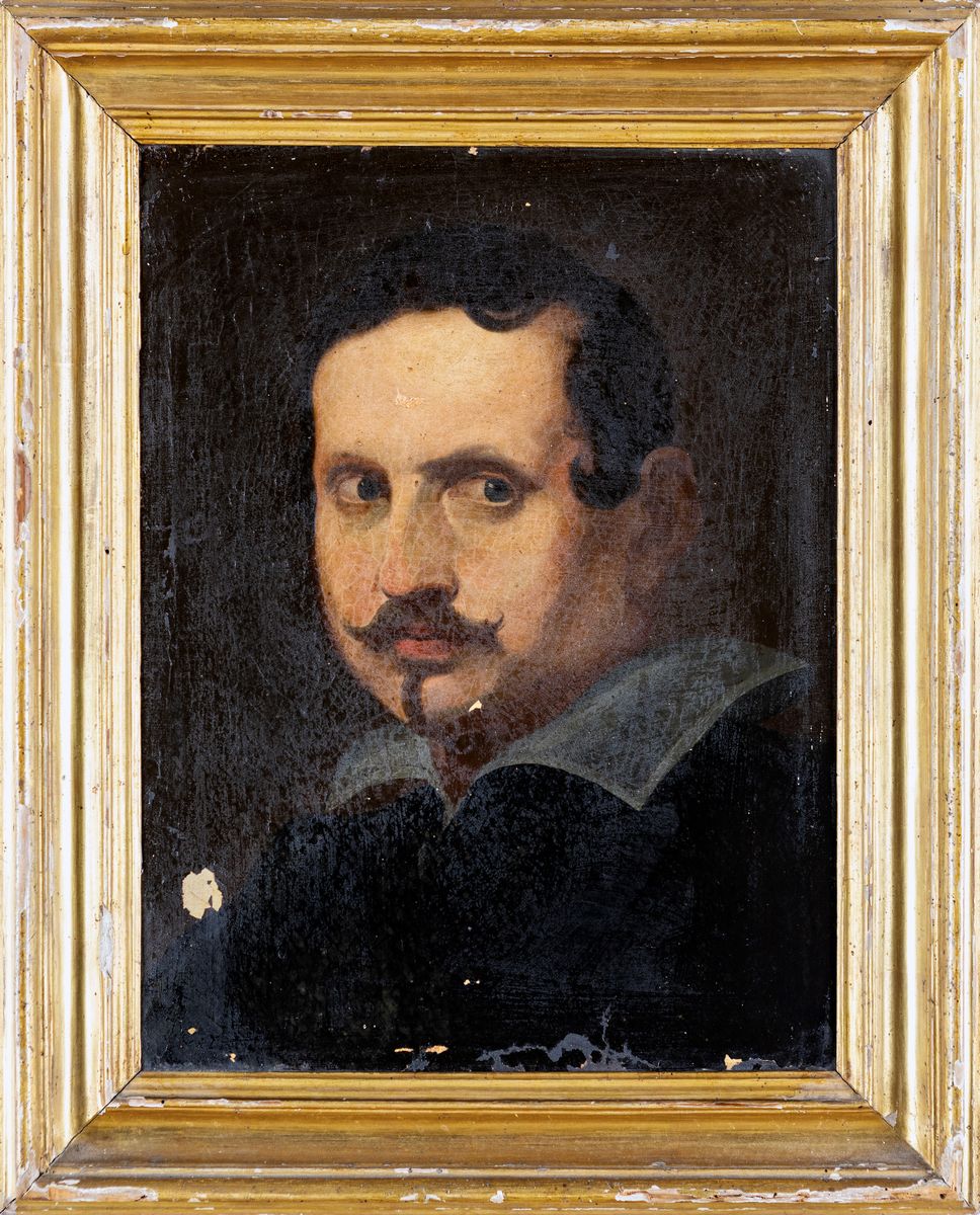 Pittore del XIX Secolo - Coppia di Dipinti con i Ritratti di Antonio Canova e Gian Lorenzo Bernin...
