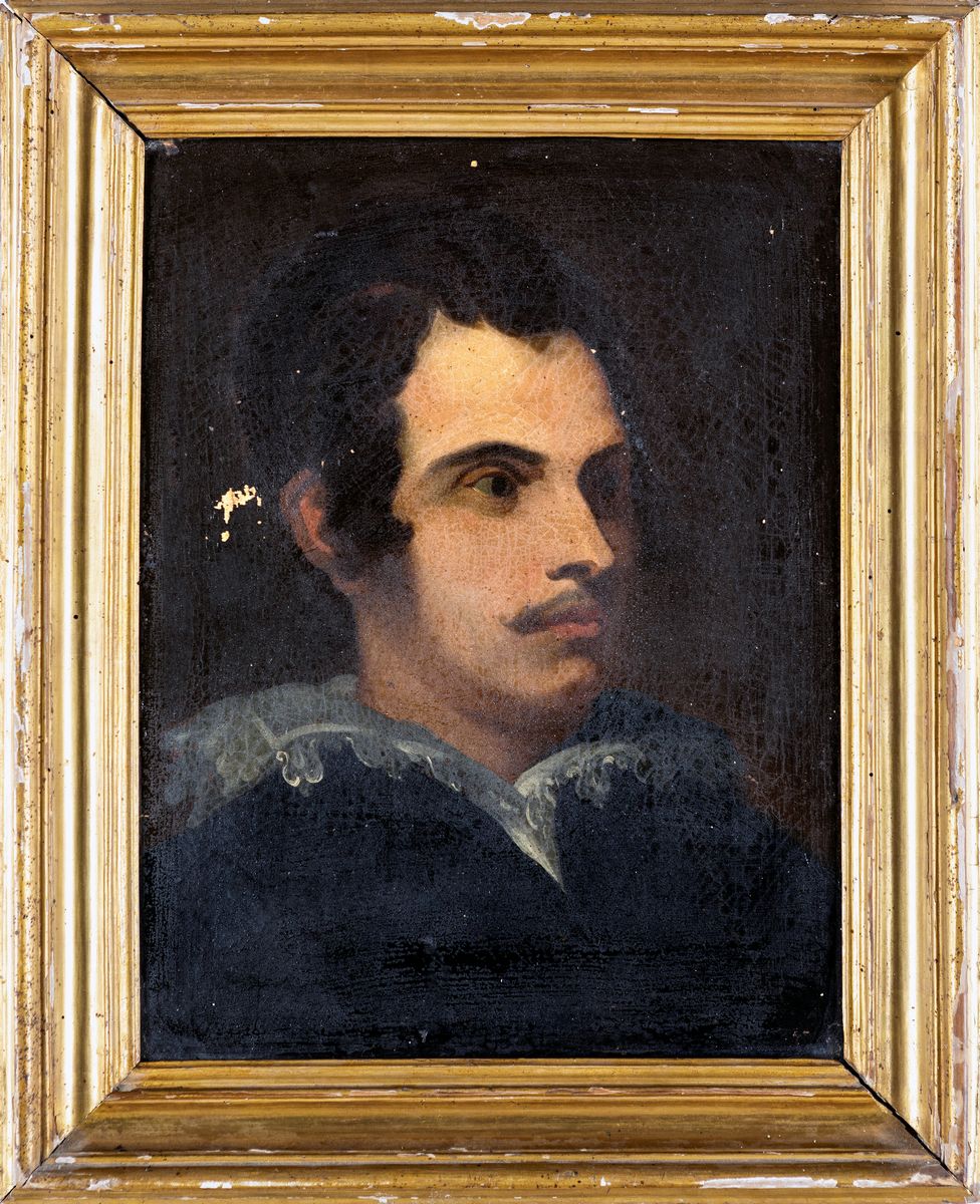 Pittore del XIX Secolo - Coppia di Dipinti con i Ritratti di Antonio Canova e Gian Lorenzo Bernin...