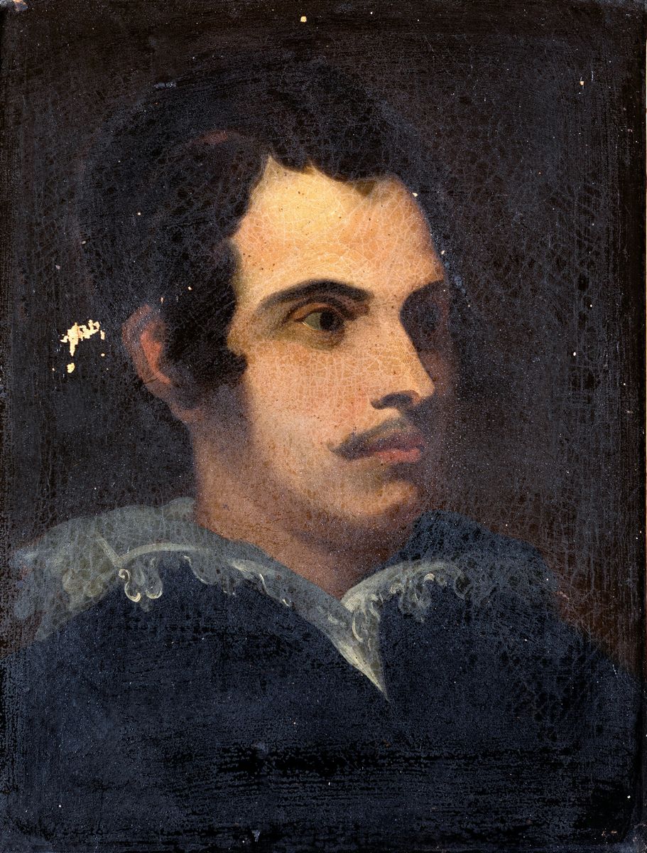 Pittore del XIX Secolo - Coppia di Dipinti con i Ritratti di Antonio Canova e Gian Lorenzo Bernin...