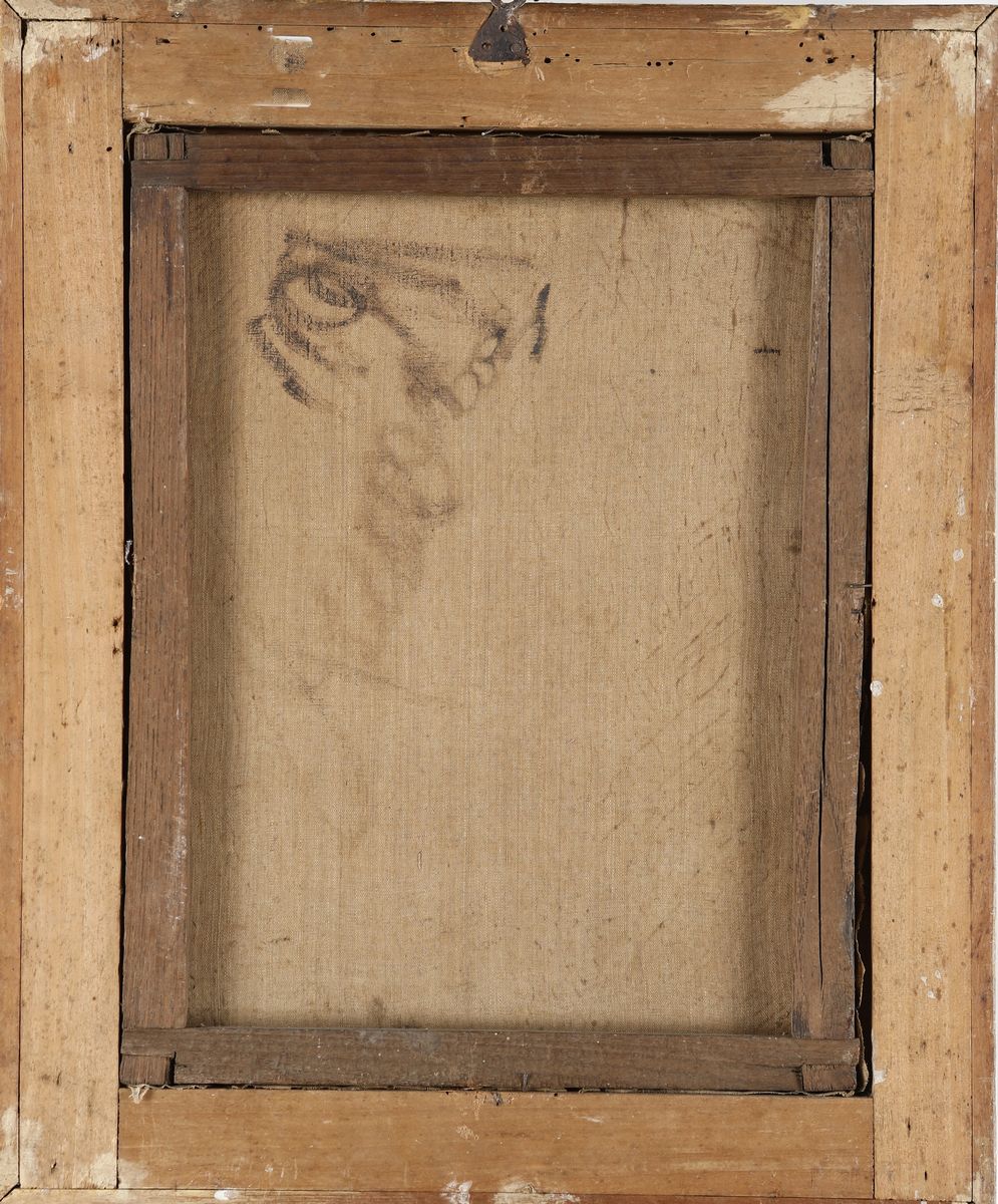Pittore del XIX Secolo - Coppia di Dipinti con i Ritratti di Antonio Canova e Gian Lorenzo Bernin...