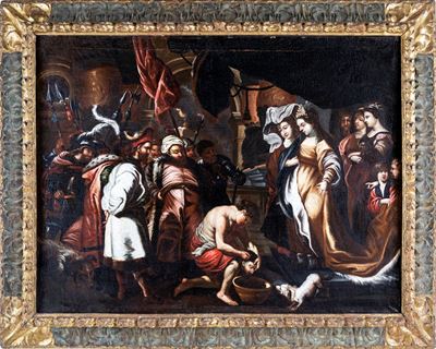 Schiavo con la Testa del Battista Davanti a Erode, Erodiade e Salomè