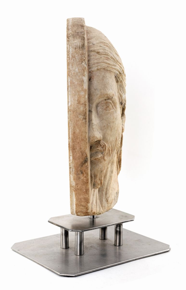 Placca Ovale in Marmo Bianco, XVII Secolo