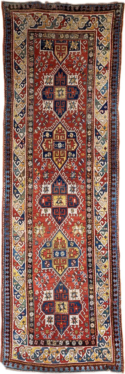Guida Heriz Fondo Rosso, Persia, Vecchia Manifattura