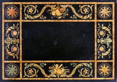 Tavolino Basso con Piano in Scagliola, XIX Secolo