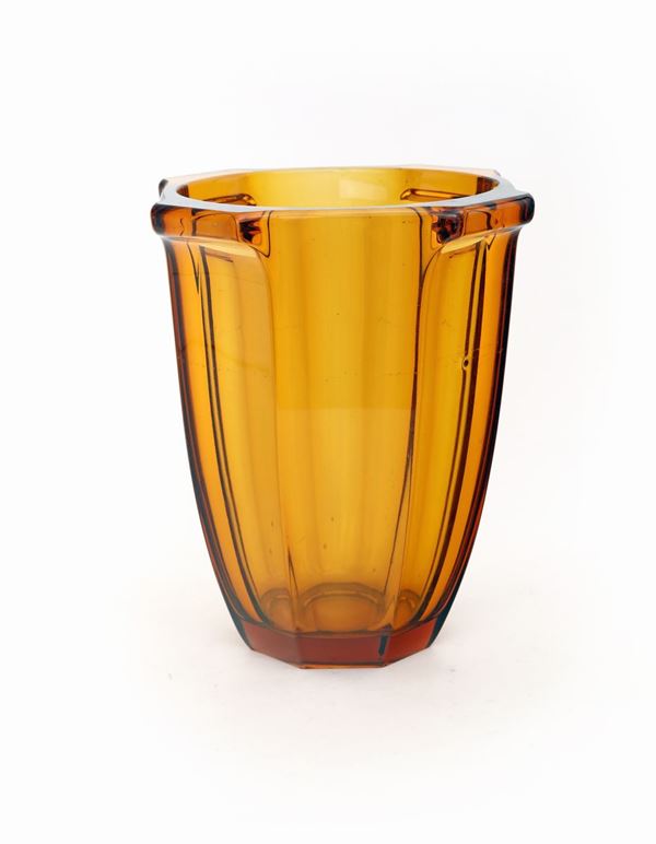 Vaso in vetro caramello
