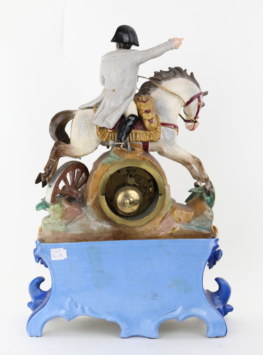 Orologio da Tavolo in Porcellana Policroma, Jacob Petit, XIX Secolo