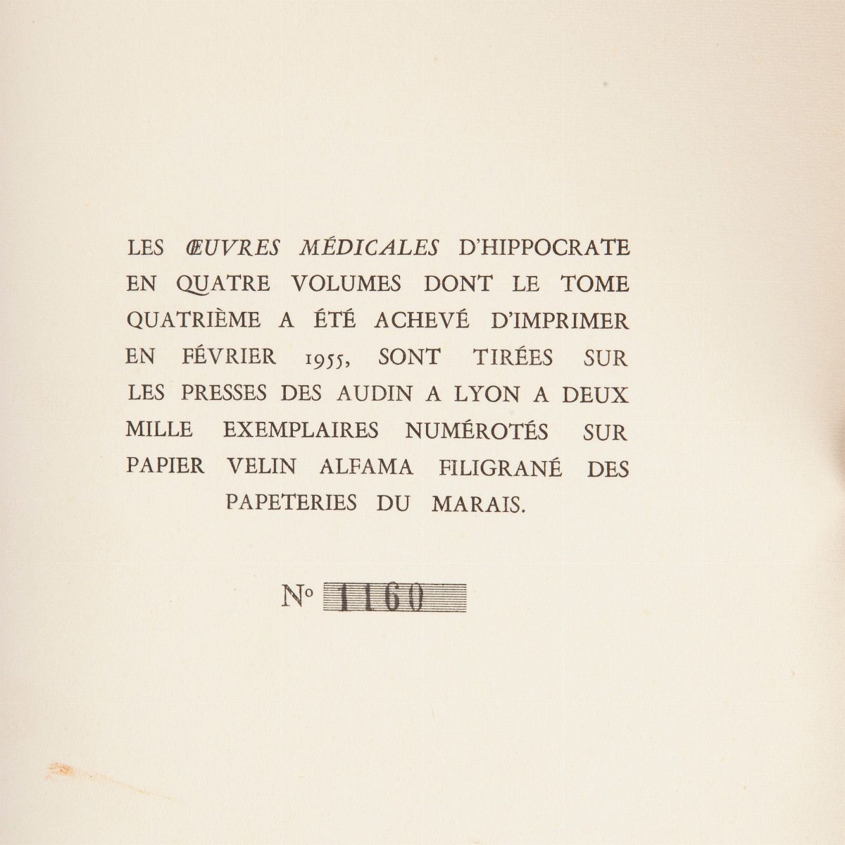 Hippocrate - Oeuvres Medicales D'apres L'edition De Foes