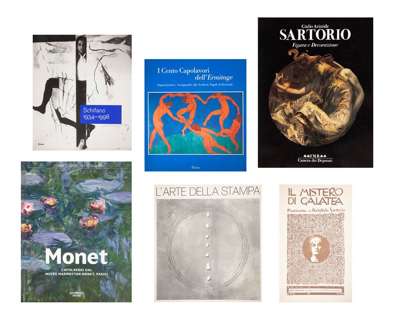 Lotto di 6 Volumi D'arte: Achille Bonito Oliva - Schifano 1934-1998. Catalogo della Mostra Galler...