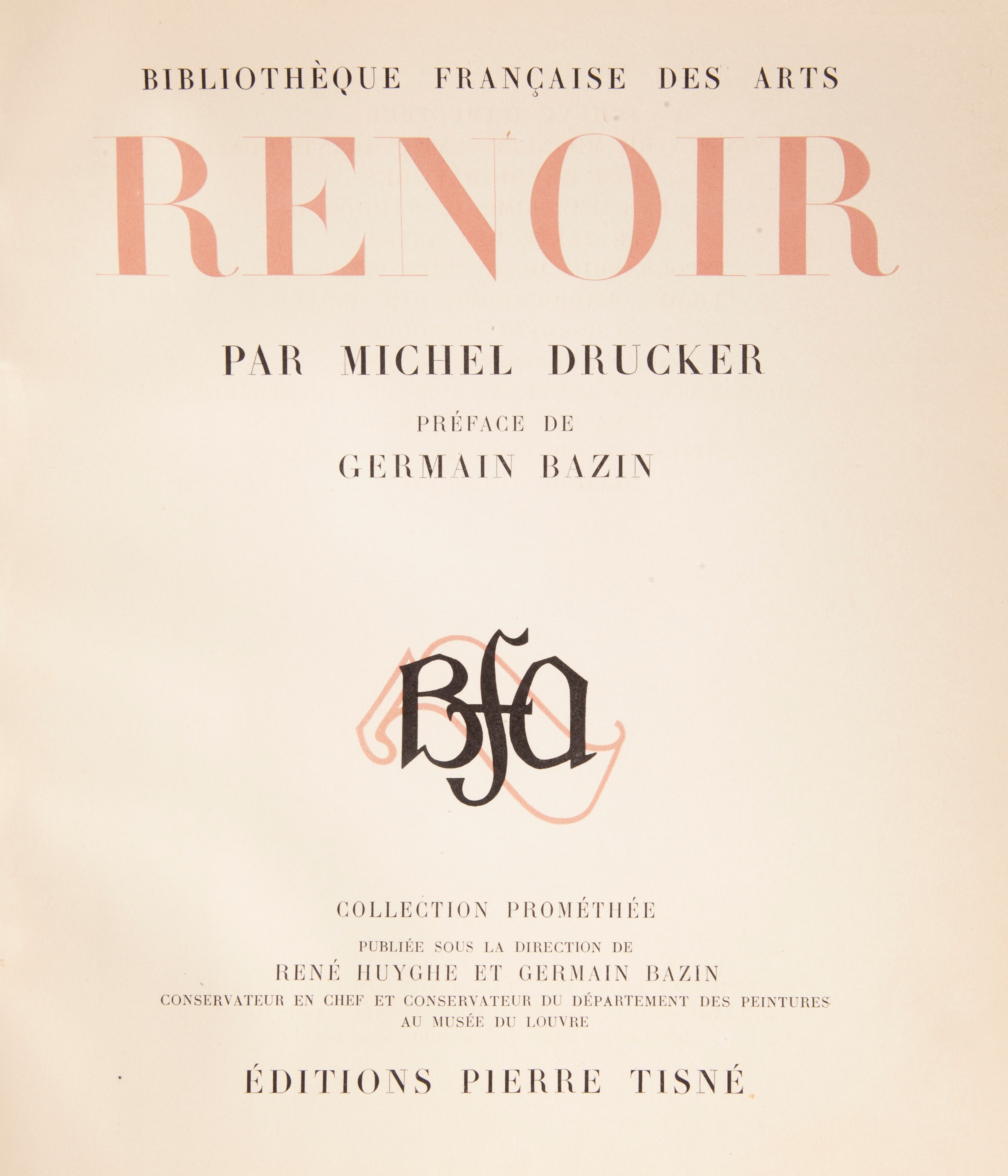 Michel Drucker - Renoir. Editions Pierre Tisné Parigi 1944; Joachim Gasquet - Cézanne. Nouvelle E...