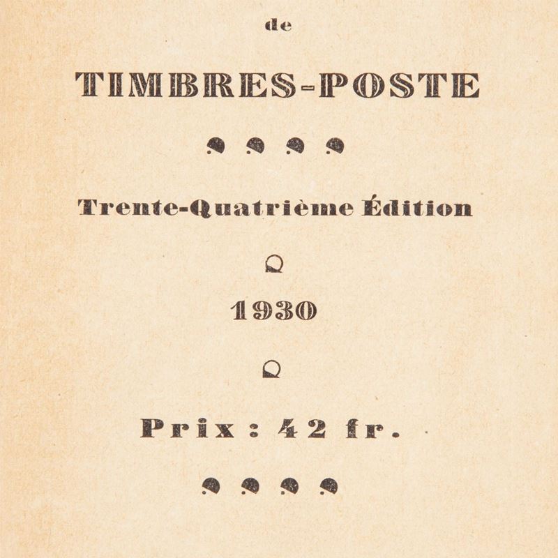 Yvert & Tellier, Champion - Catalogue Prix Courant De Timbres Poste 1930