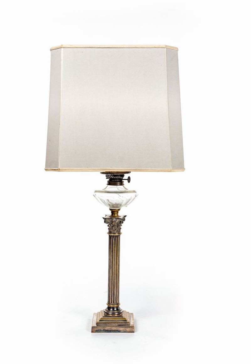 Lampada da Tavolo in Sheffield, Inghilterra, Fine del XIX Secolo