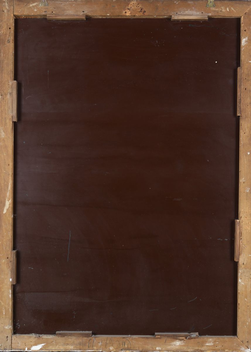 Antica Cornice in Legno Dorato con Specchio