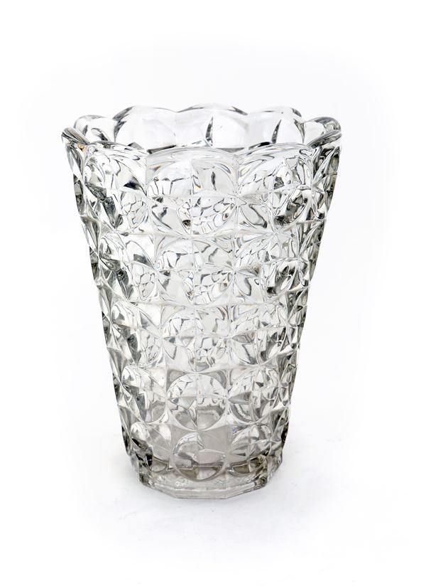 Vaso in cristallo incolore