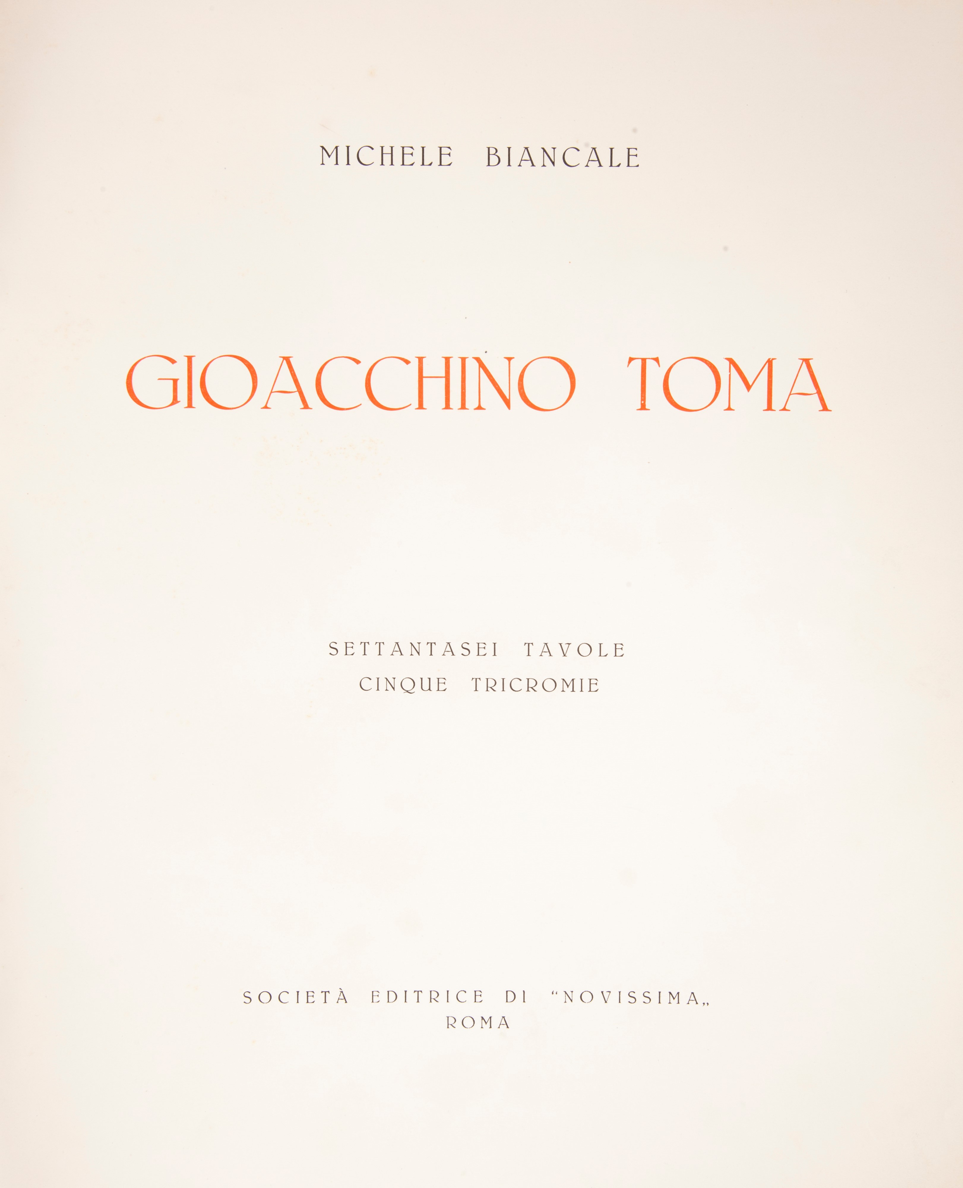Michele Biancale - Gioacchino Toma