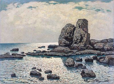 Veduta di Livorno, lo Scoglio della Ballerina