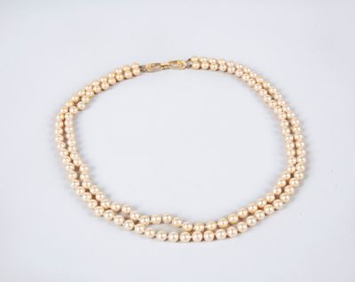 Collana a Due Fii di Perle Bijou