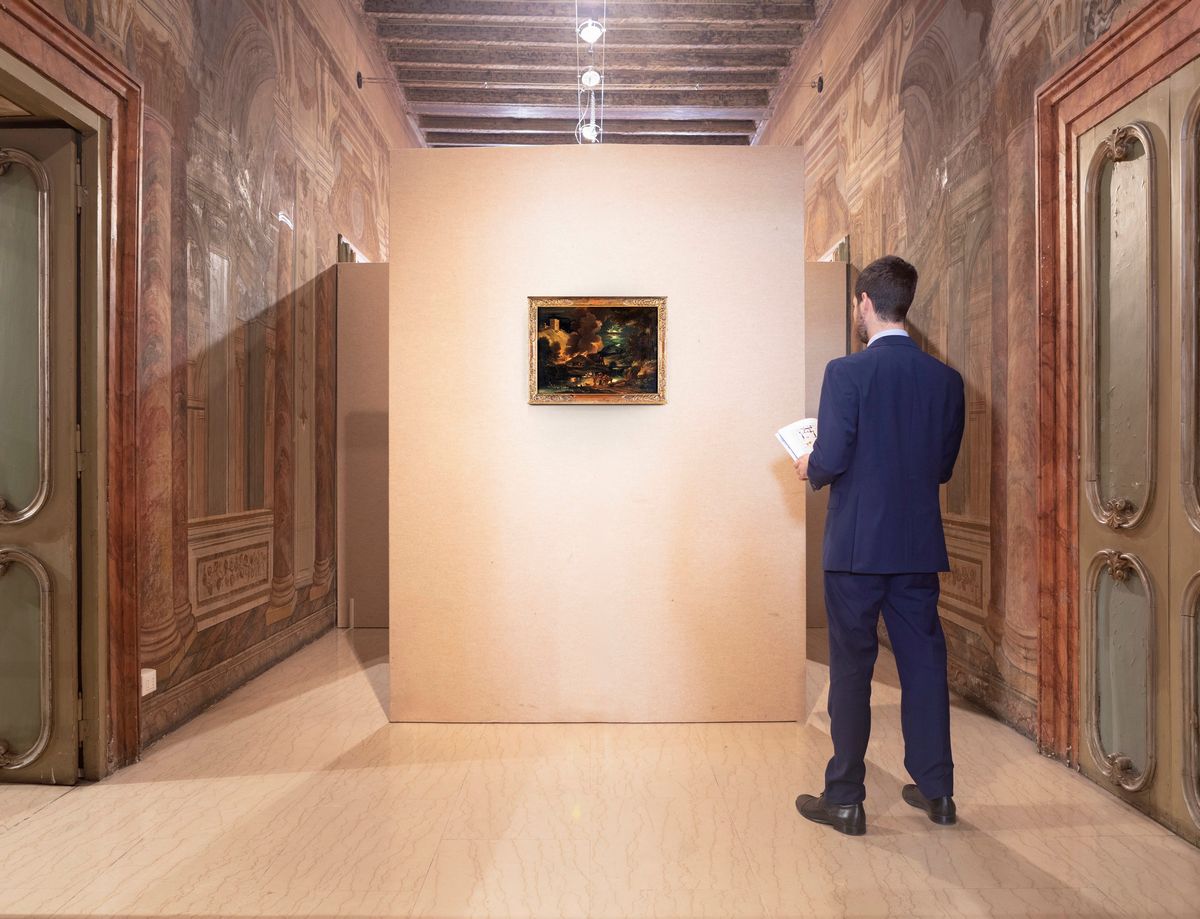 Pieter Muller Detto il Cavalier Tempesta - Fuga da un Villaggio in Fiamme al Chiaro di Luna