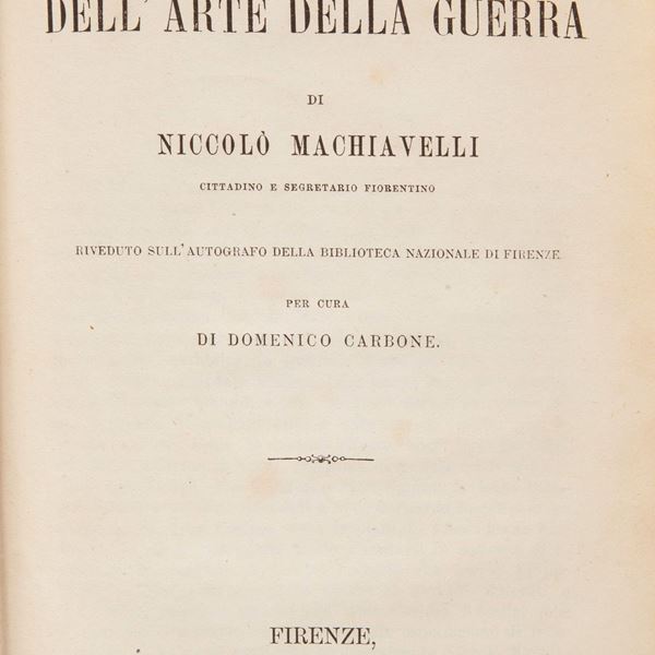 Niccolò Machiavelli - Libro dell'arte della guerra