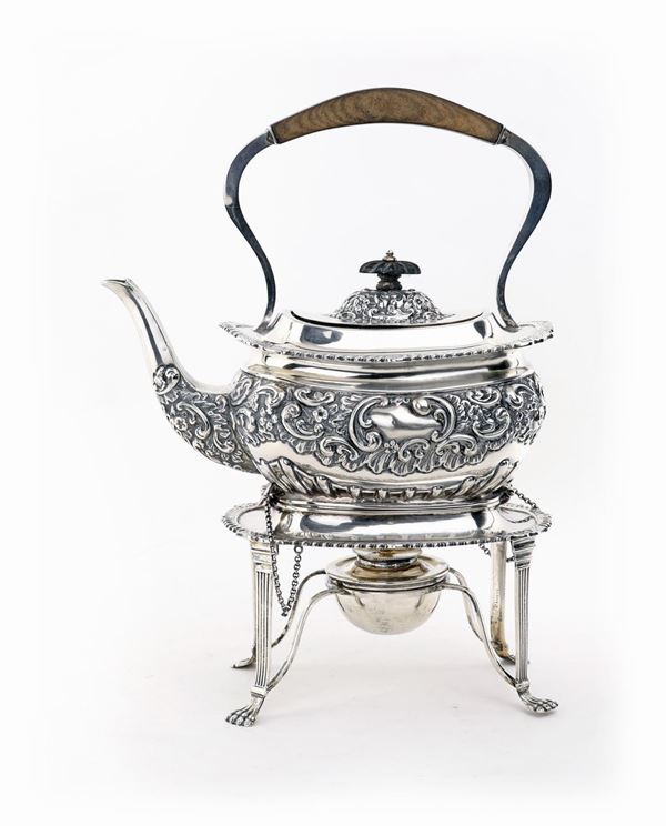 Kettle in argento 925/1000, Birmingham, 1904, argentiere W.G.K.