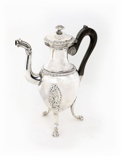 Caffettiera in Argento 950/1000, Parigi, 1818 - 1838, Argentiere Jean Francois Veyrat (attivo dal...
