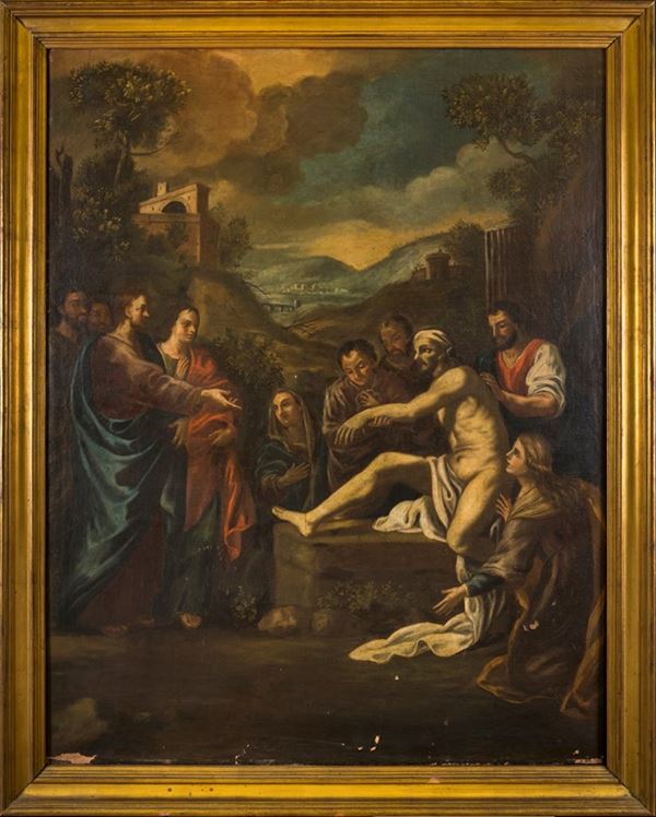 Pittore della fine del  XVIII secolo - RESURREZIONE DI LAZZARO