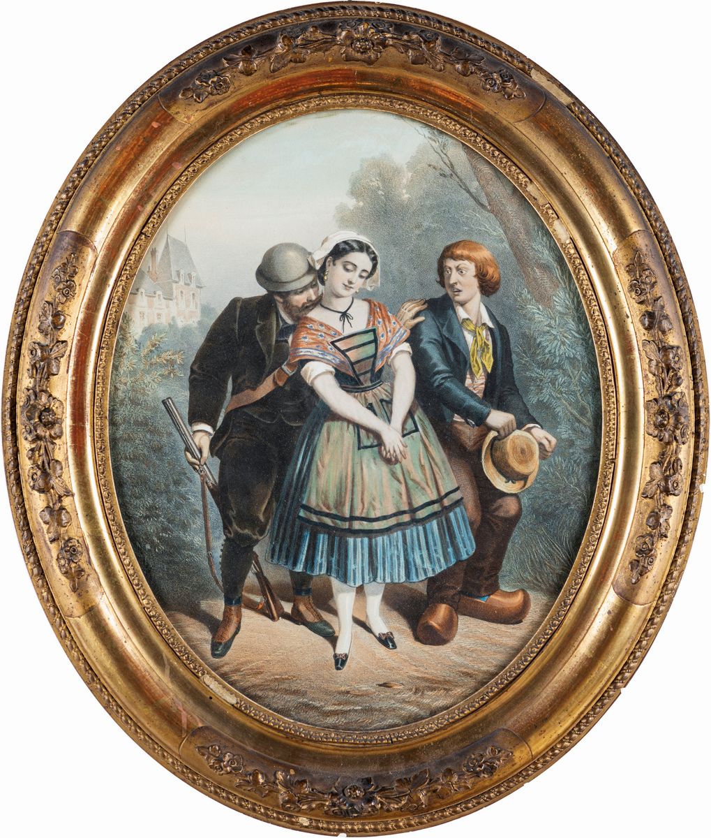 Pittore del XIX Secolo - Tre Allegorie di Proverbi
